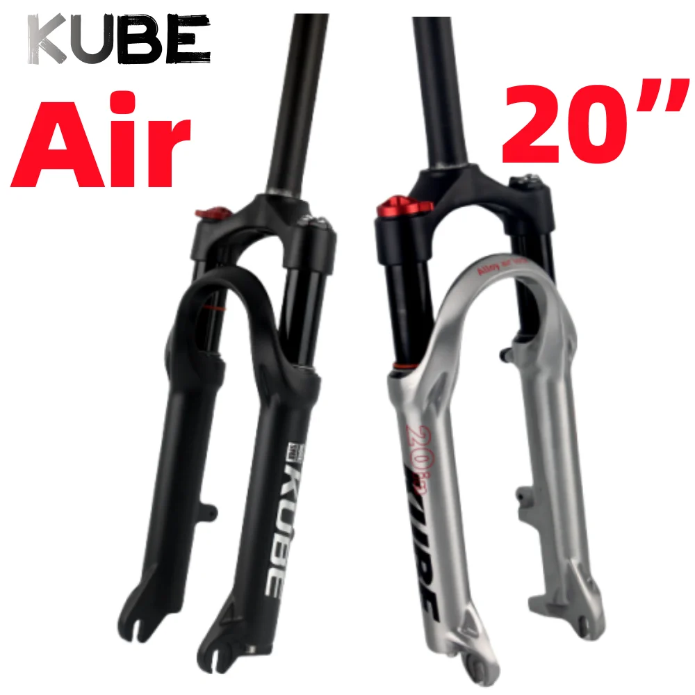 

KUBE 20inch MTB Air Front Fork Mountain Bicycle Suspension Fork Folding Bike BMX Small Wheel Diameter Hard and Soft Adjustable