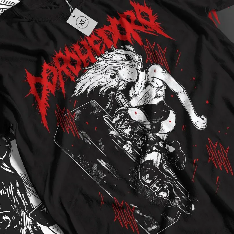 Camisa Dorohedoro Bienvenido al Caos - Camisa entusiasta de anime, Top de manga corta holgado de algodón de verano para hombres y mujeres
