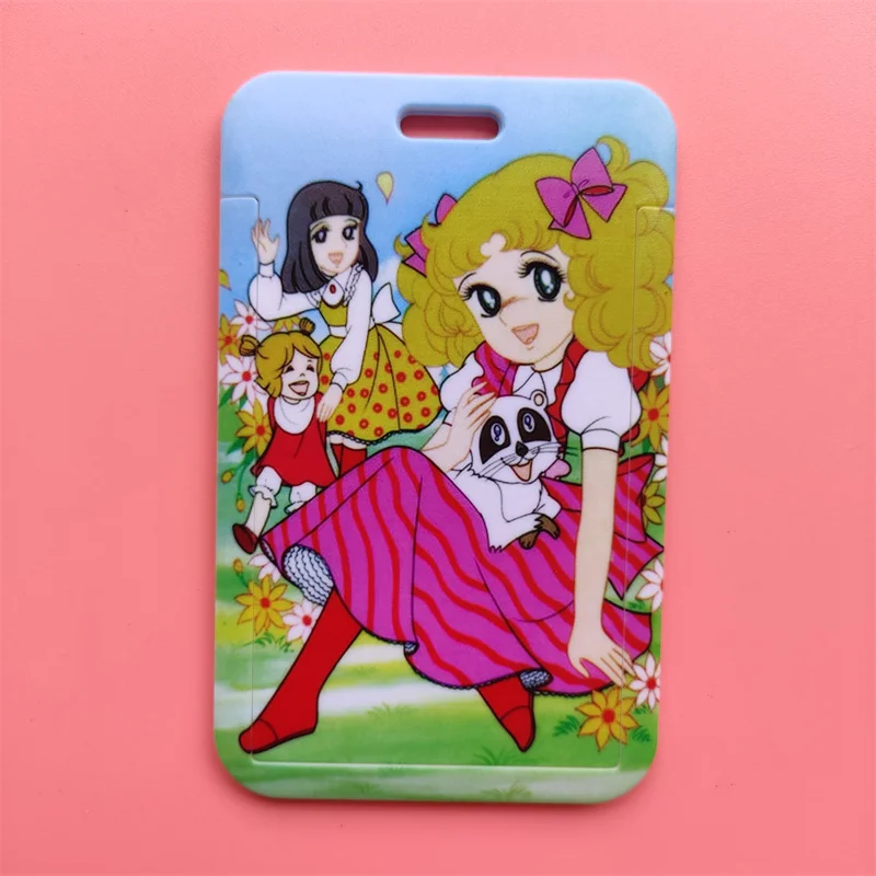 Girl Candy Lanyards Keychain ID Name Card Holder Cartoon Credit Card Cover Gift Card Protection