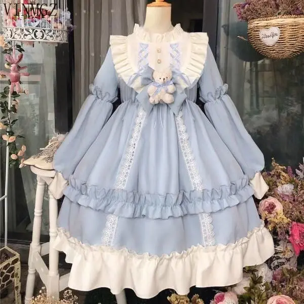 

Lolita skirt full set of Japanese cute loli student dress 2025 spring and autumn lolita soft sister skirt
