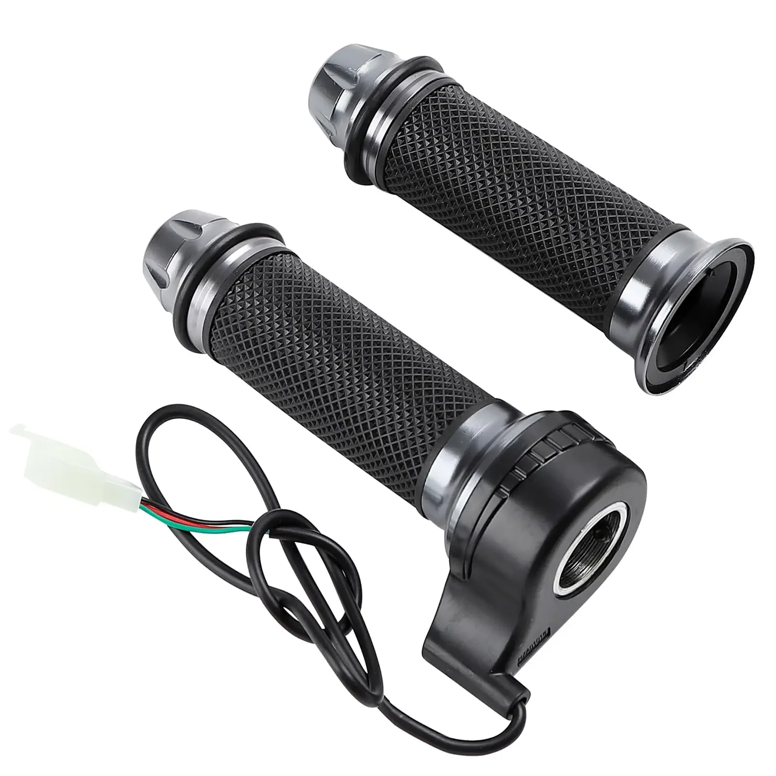 

22mm/0.87" Electric Bike Handlebar with 3-Speed Control Funcation,Throttle Grip in Rubber and Metal Material Universal Electric