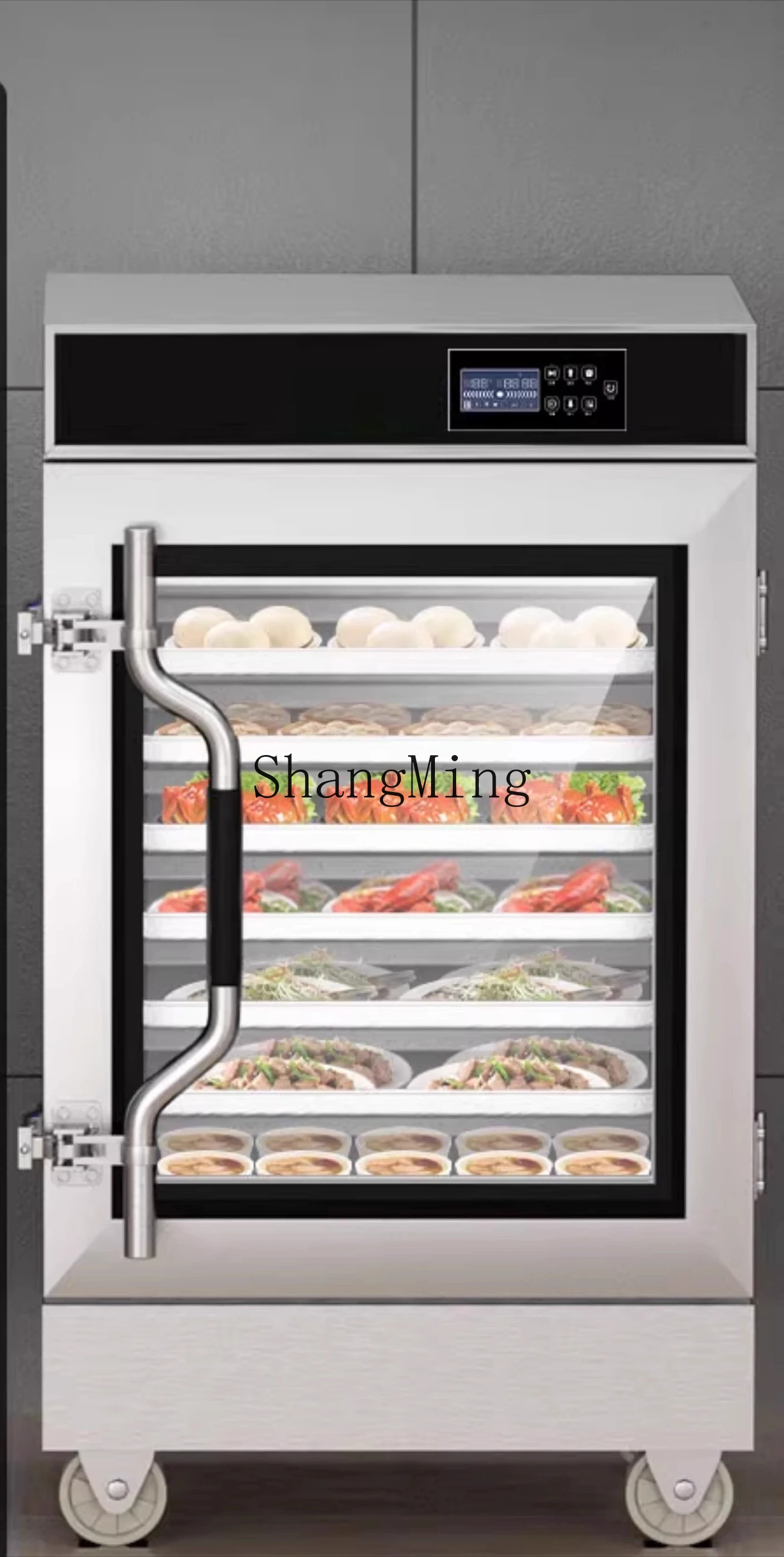 ZYY Piroscafo Elettrico Commerciale Piroscafo da Cucina Piccolo Armadietto per Vaporiera con Porta in Vetro