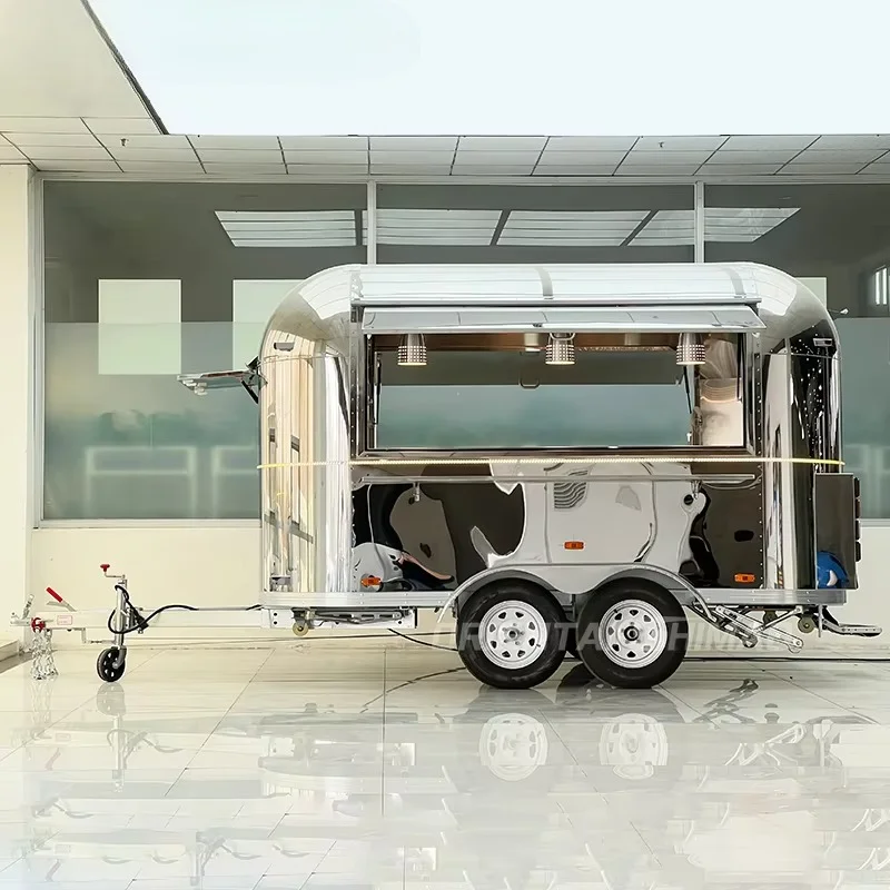 Commercial Concession Trailer Food Truck Full Kitchen Configuration Durable Mobile Food Unit for Street Fast Food Business