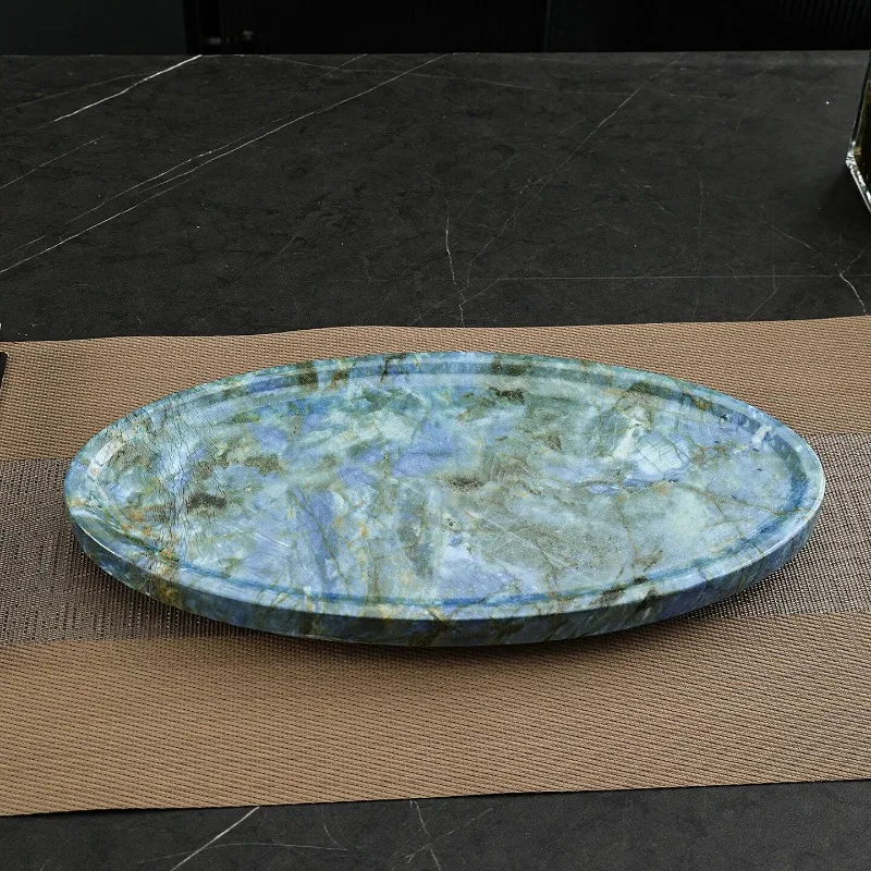 Irregular Small Tea Tray Serving Decorative Marble Ceremony Drainage Tea Tray Hospitality Tableware Bandejas Home Decorationgs