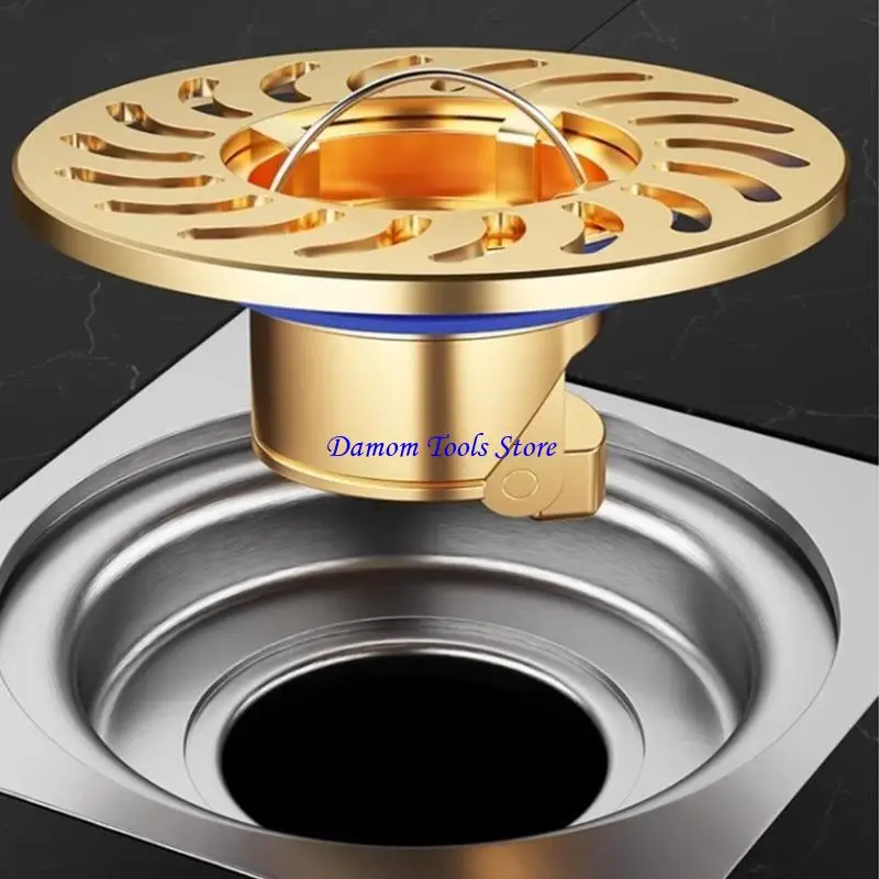 57BE 2Pcs Copper Floor Strainer Hair Catcher for Bathroom Kitchen Balcony Garage