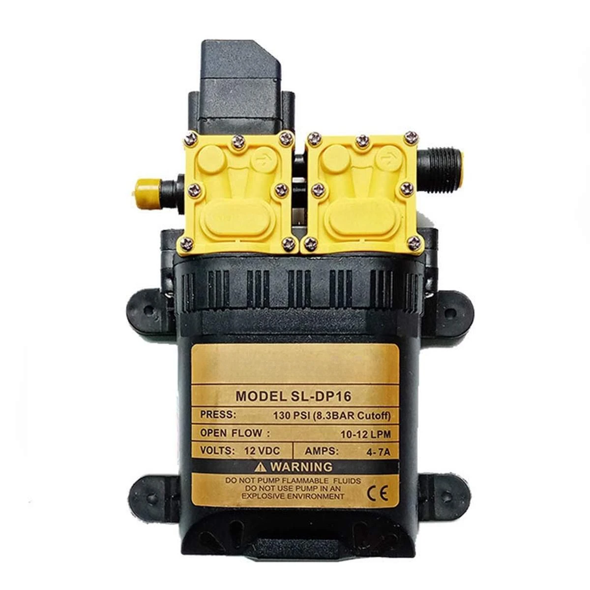 12v DC 130PSI 10-12Lmin Water Pump Agricultural Electric Dual Power Pump Micro High Pressure Diaphragm Water Sprayer Car Wash