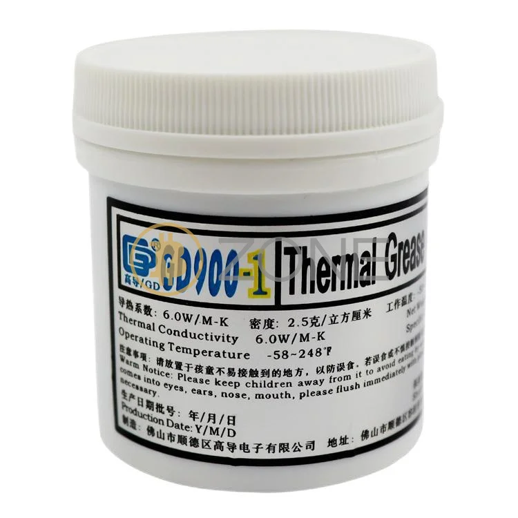 Graxa térmica prata colar gesso, dissipador de calor compostos, peso líquido 150g pode, cinza para mineração MachineRadiator CN150, GD900-1