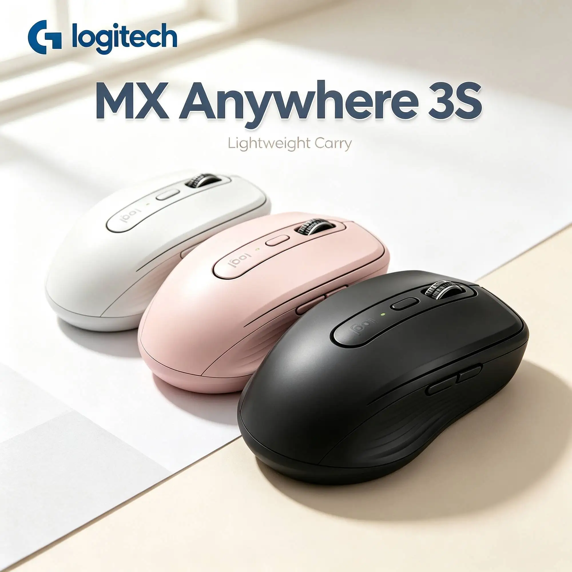Logitech MX Anywhere 3S Multi-Device Wireless Mouse Silent Click Portable Mice For Business Trip