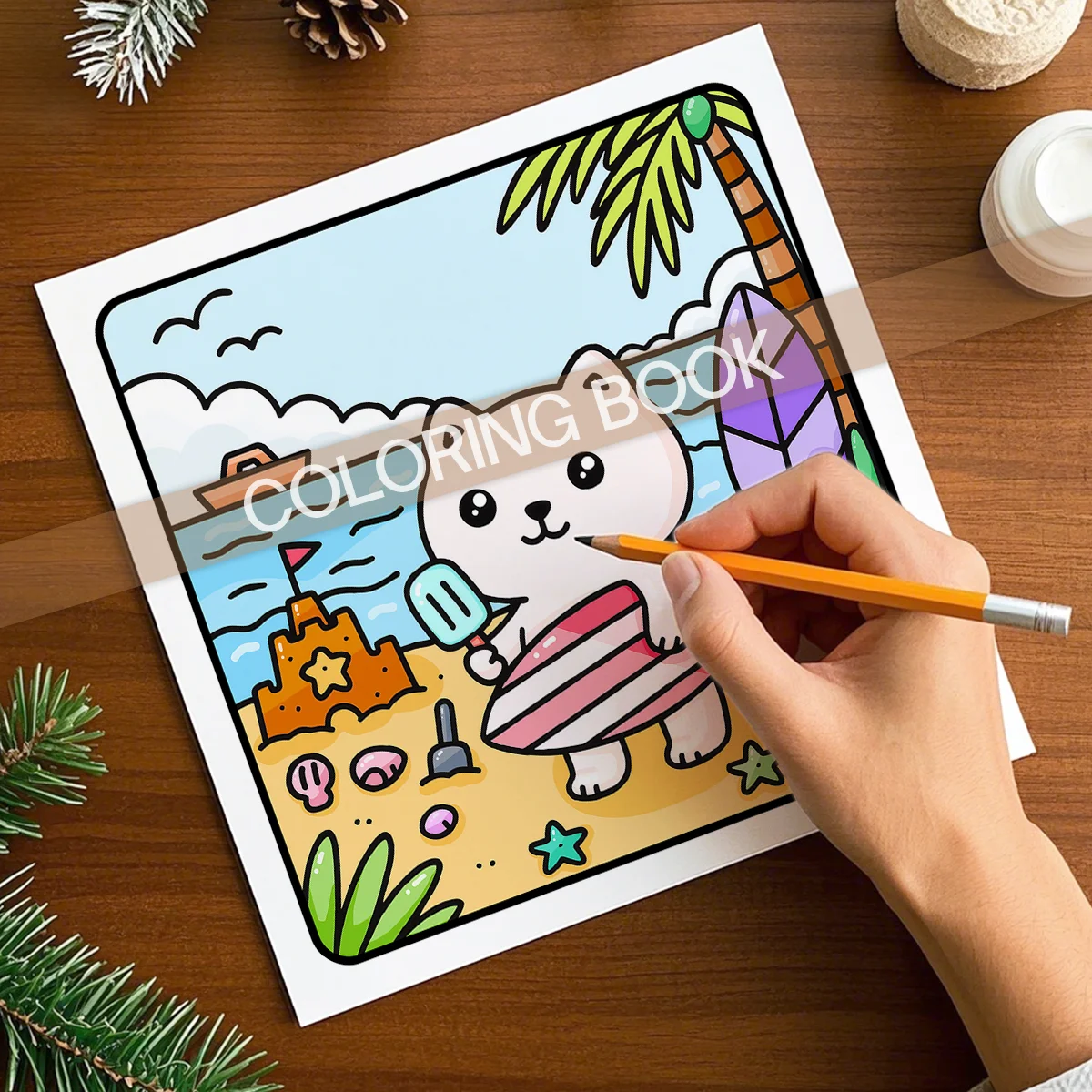 CUTE CAT Libro da colorare per adulti Modelli carini e facili Libro da disegno per cartoni animati Regalo creativo perfetto per bambini per feste e compleanni
