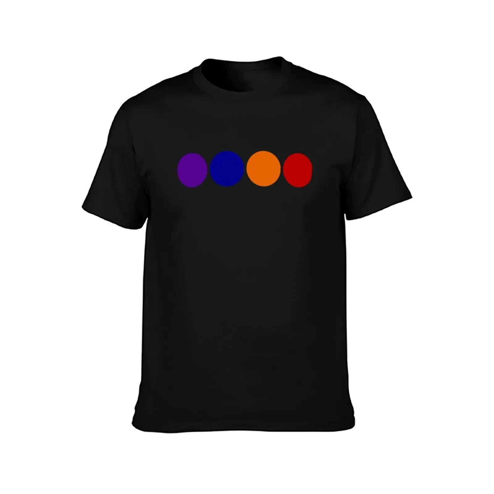 Purple Blue Orange Red T-Shirt Casual Light Summer Short Sleeve Top T-Shirt