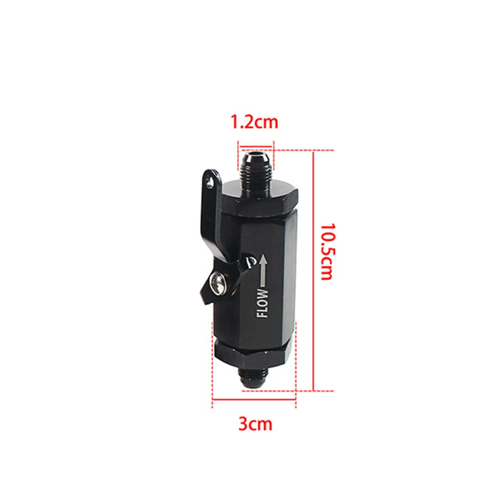 Universal Fuel Shut Off Valve Replace Aluminum Alloy Black Accessories image 6