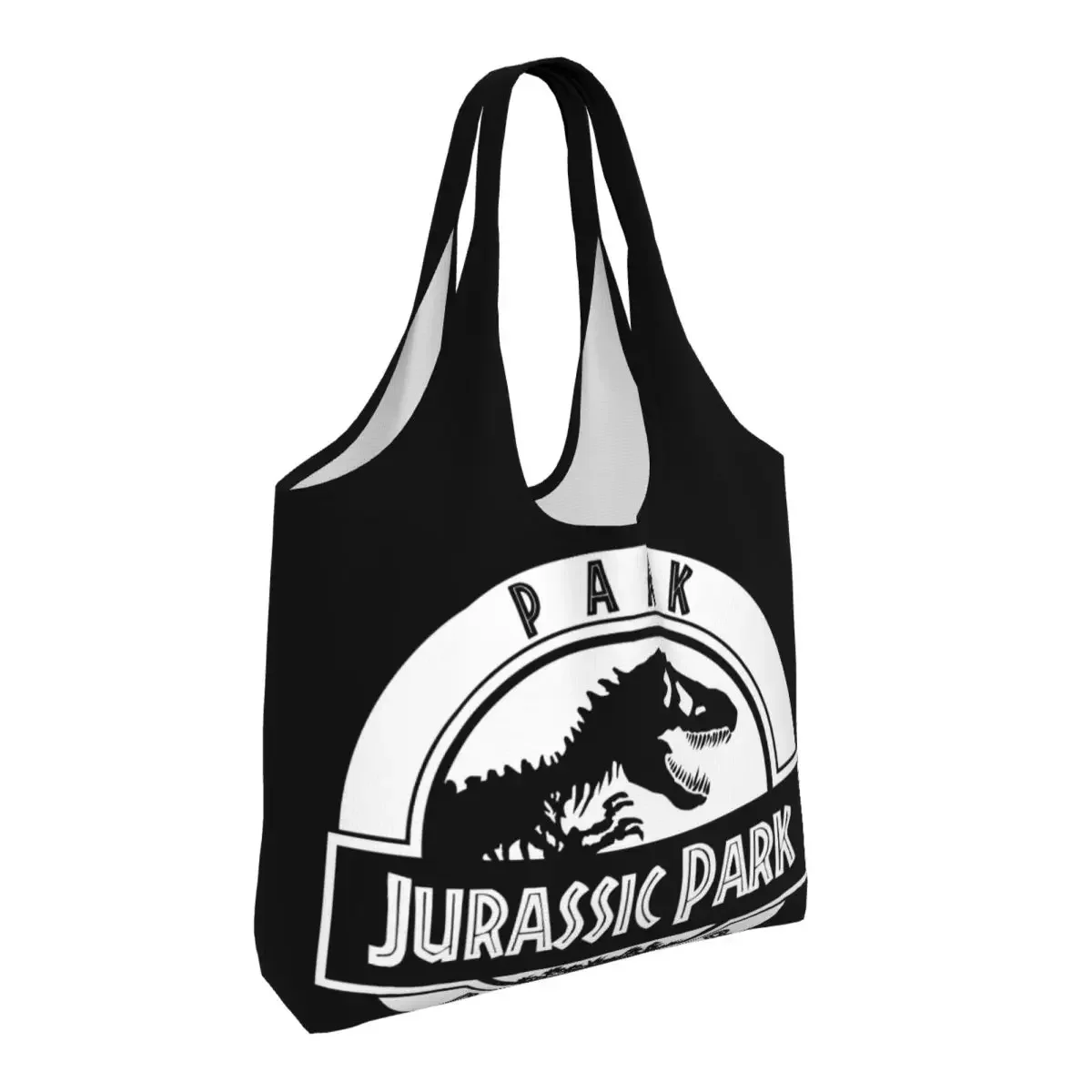 Jurassic World Park Ranger Canvas Shopping Bag Women Durable Capacity Grocery Dinosaur Hiking World Movie Shopper Tote Bags