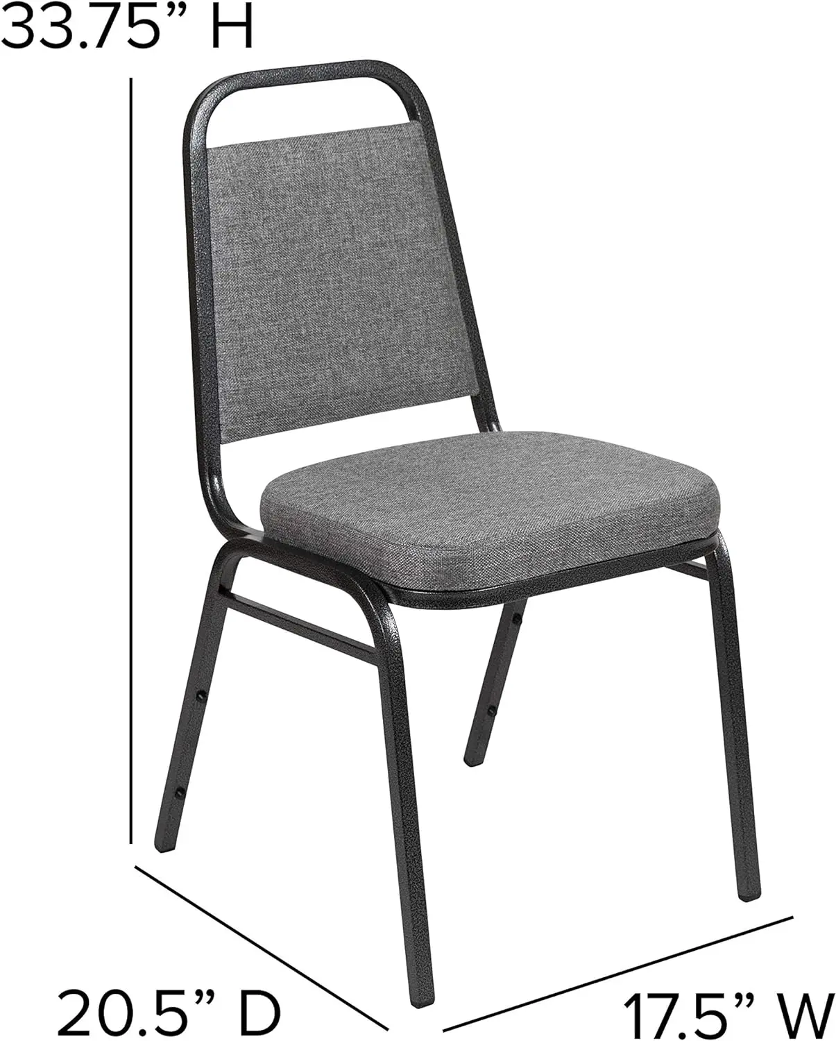 Comfort Corner Trapezoidal Back Banquet Stack Chair, 2.5