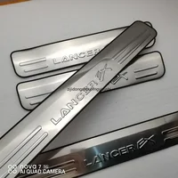 Para Mitsubishi LancerEX, umbral de puerta de acero inoxidable, placa de desgaste, pedal de bienvenida, accesorios para coche