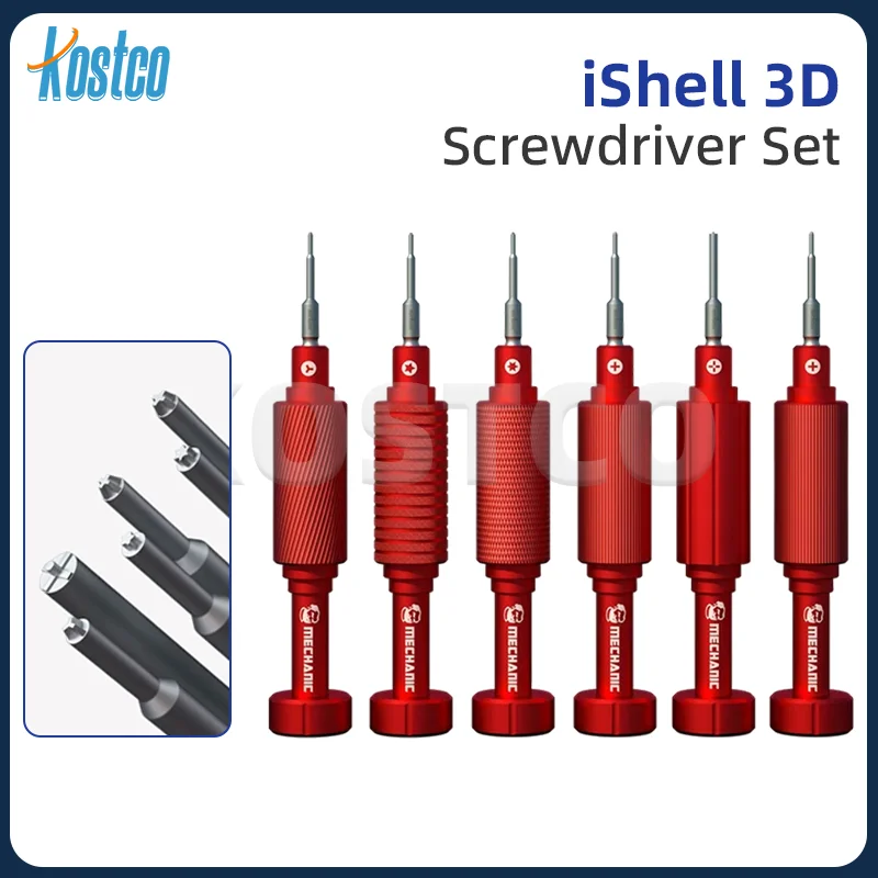 Mechanical Tools High Precision iShell 3D Screwdriver Set 0.8 Torx 0.6 Y 1.2 1.5 Phillips 2.5 T2 for Apple Android Repair Tools