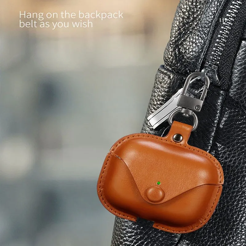 3D New Leather case For Airpods pro 2nd shockproof Anti drop and anti scratch with keychain leather cases For Airpods 1 2 pro 3