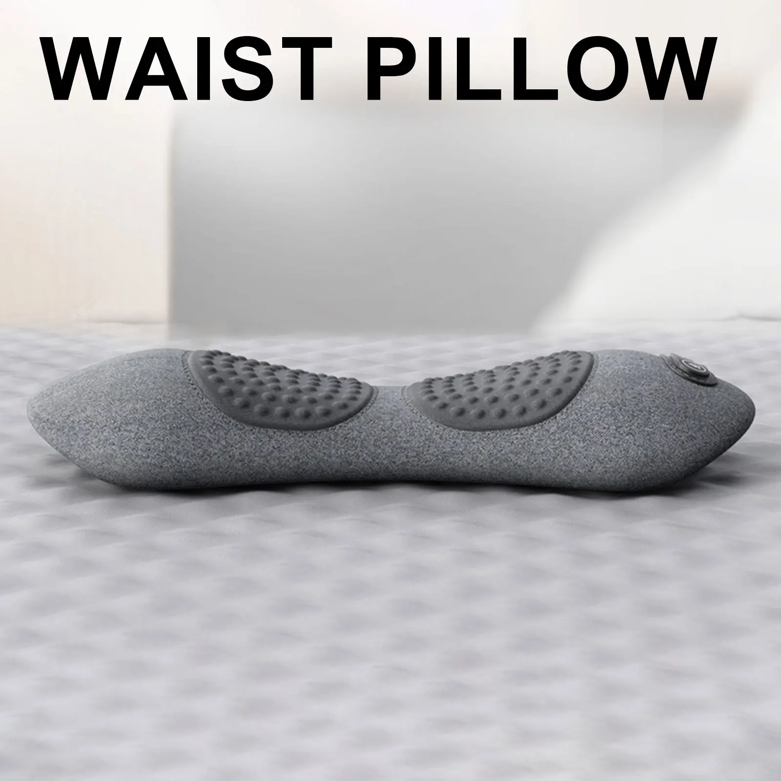 

Adjustable Height Back Support Pillow 3 in 1 Electric Lumbar Support Pillow with Heat Memory Foam Back Pillow for Bed and Chair