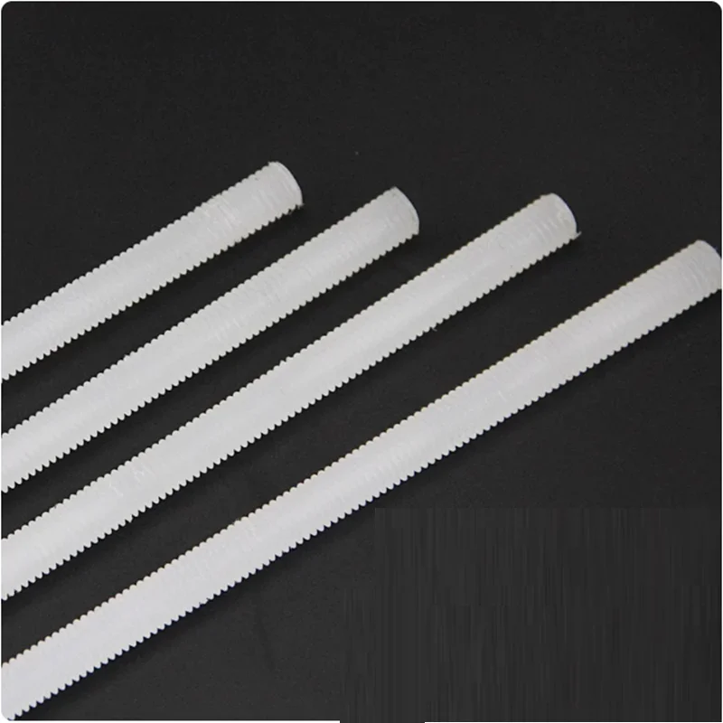 Plastic Nylon Threaded Rods Bars Studding M4 M5 M6 M8 M10 M12 M16 M20 M22 M24 M27 M30 M36 M40