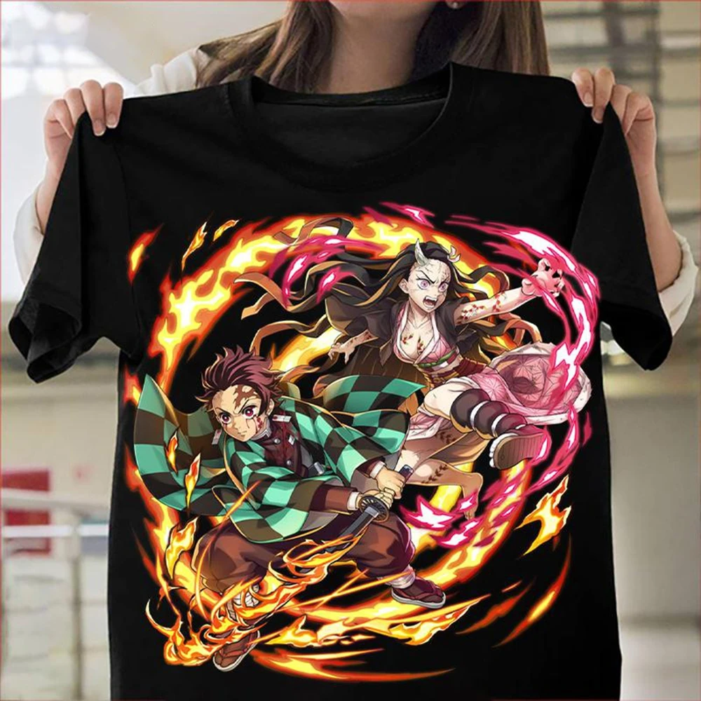Camiseta de Verano Demon Slayer Nezuko 2026 para Hombre y Mujer, Anime, Linda, Rosa, Kimono Sakura, Ropa Casual de Calle, Algodón, Moda
