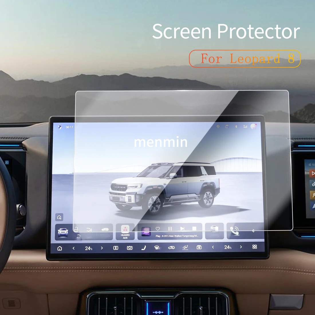 

Car Stickers Dash Carplay Mirror Screen Protector Display Tempered Glass Protective Film Vehicle For25 BYD Leopard 8