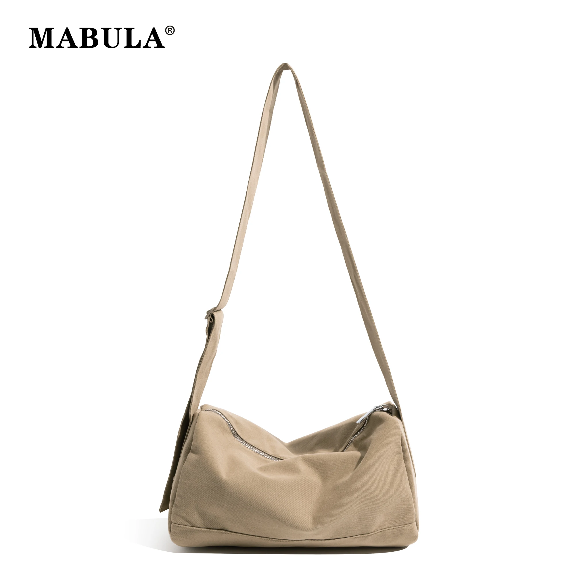 

MABULA Women's Fashion Pillow Bag Solid Casual Canvas Sport Satchel Lightweight Handbag Study Work Shoulder Purse Crossbody Bag