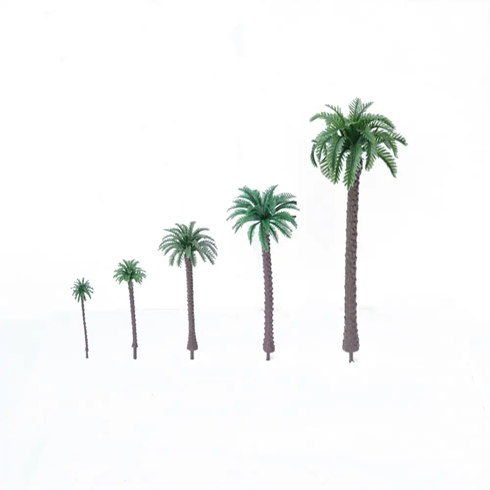 5/10/20Pcs Miniatures DIY Transfiguration Train Railroad Scenery Scenery Craft Tree Model Coconut Palm Tree