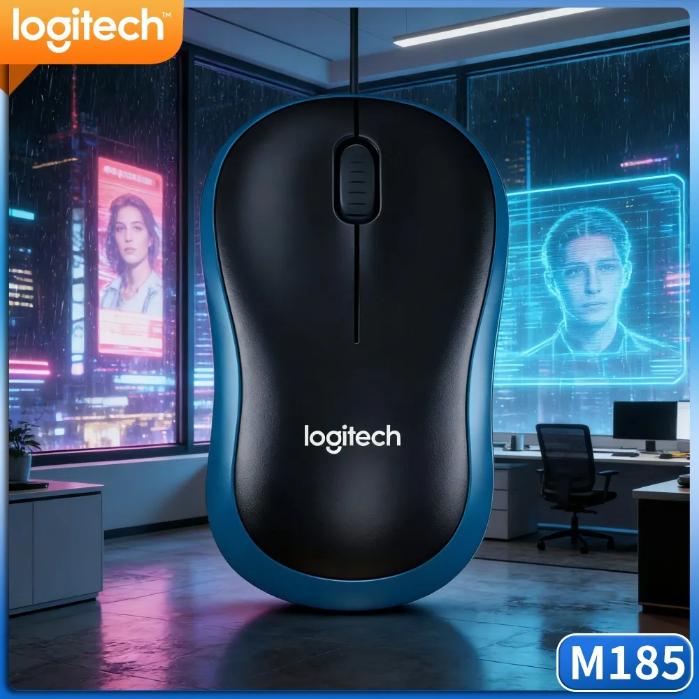 Logitech M185 Portable Wireless Mouse, Stable 2.4Ghz, Compact Lightweight, Energy‑Saving For Study Work And Travel