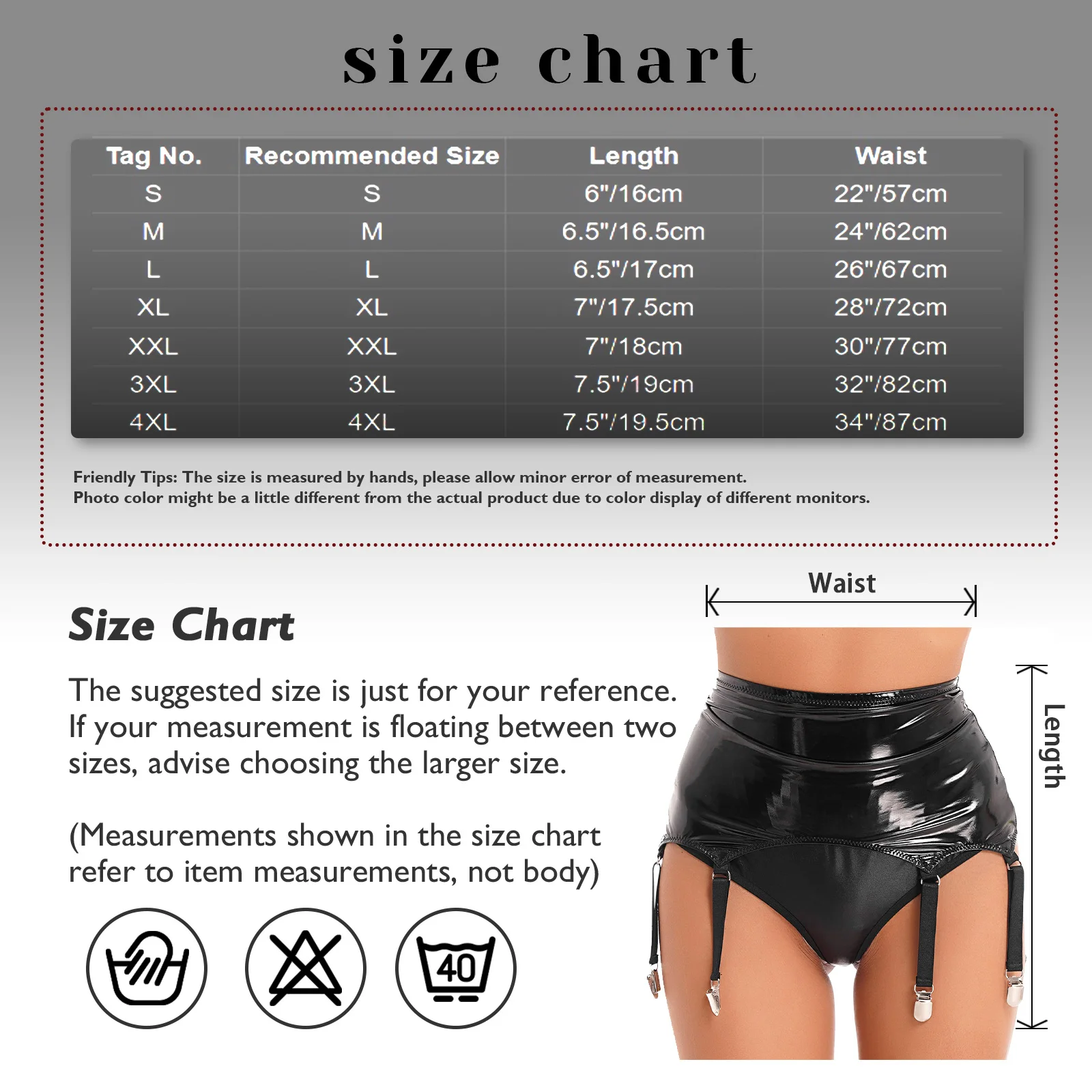 Womens Garters Suspender Belt Skirts Ladies Wet Look Mini Skirts Leather Garters with Metal Clips Clubwear Costume Underwear