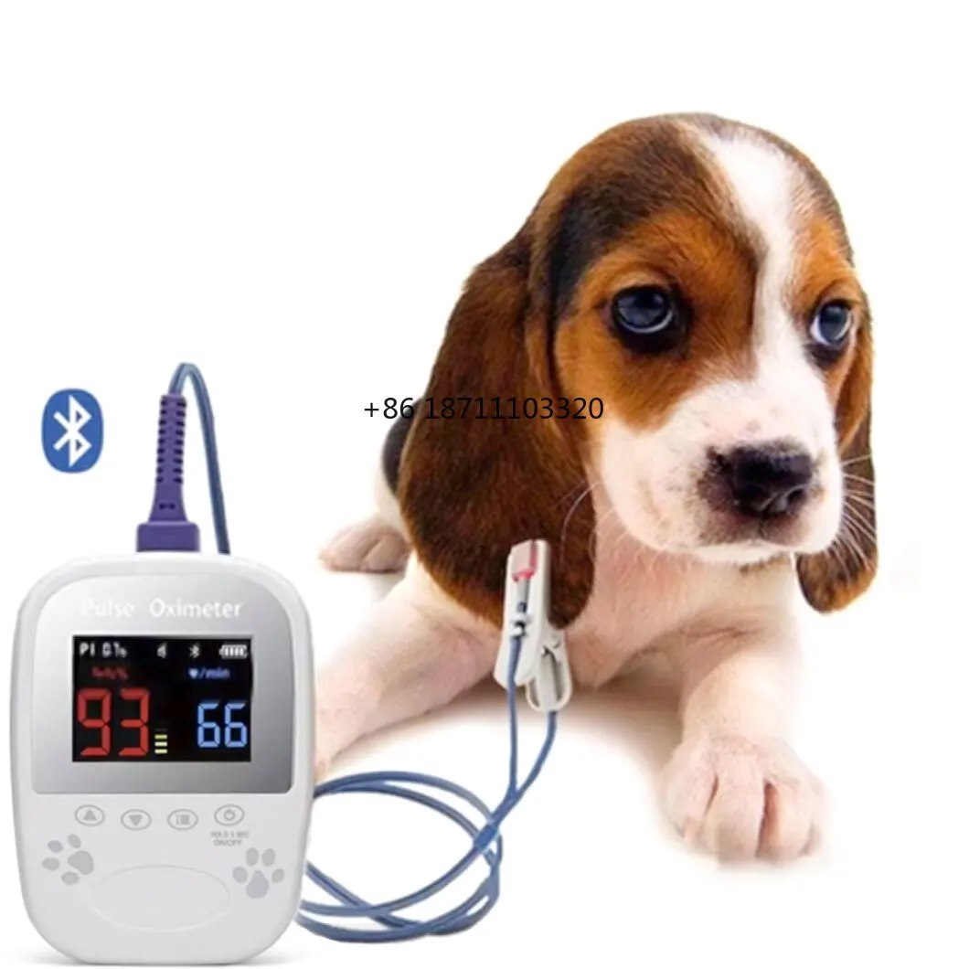 

Animal Vi-tal Signs Monitoring Equipment Veterinary Adjustable LCD Display Handheld Pulse Oxi-meter