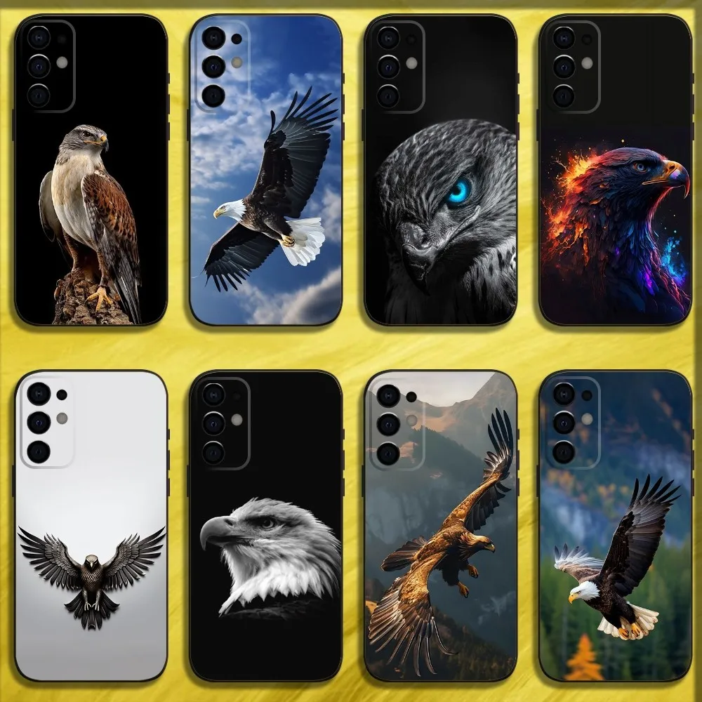 Eagle Hawk Falcon Phone Case For Samsung S24,S21,S22,S23,S30,Ultra,S20,Plus,Fe,Lite,Note,10,9,5G Black Soft Cover