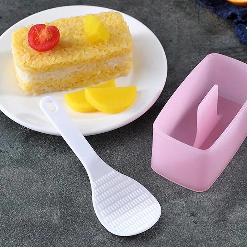 Sushi Press Mold With Small Rice Paddle, Non Stick Rice Ball Mold Hawaiian Sushi Maker For Home Kitchen Restaurant