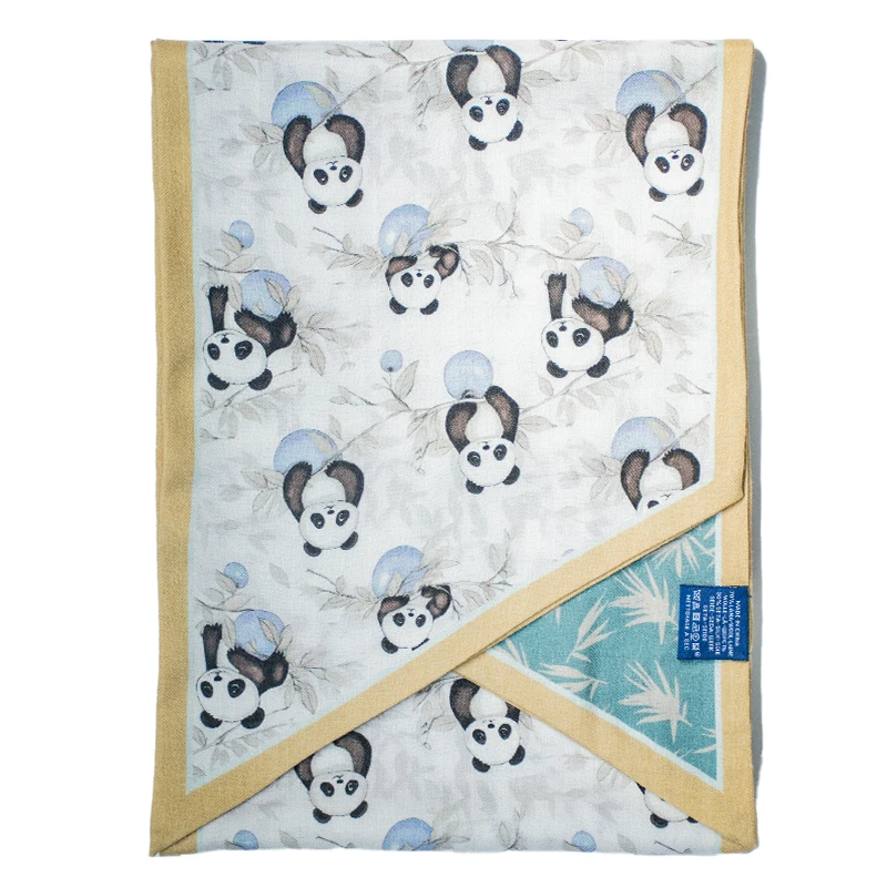 Cute Panda And Bamboo Leaf Wool Silk Ribbon, Perfect For Healing, Eastern Aesthetics, Fashionable And Versatile