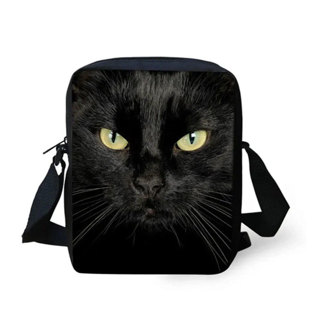 

Black Cat Messenger Bags for Girls Brand Designer Crossbody Bags Women Small Kids Shoulder Bag Children Bolsos Mujer