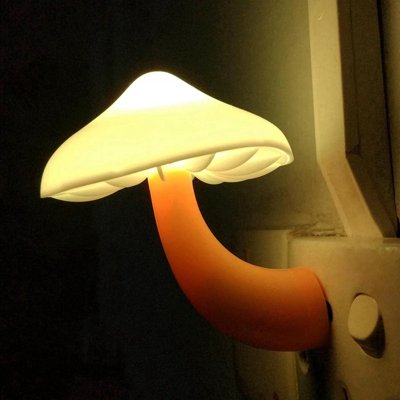 ABRE-4 Pack Plug In Night Light، أضواء ليلية LED على شكل فطر للأطفال والكبار وغرفة النوم والحمام والممر