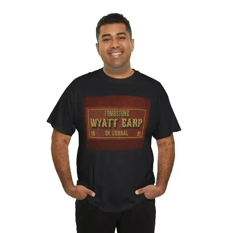 Tombstone Wyatt Earp OK Corral Painting T-Shirt Painting Print Old West Movie