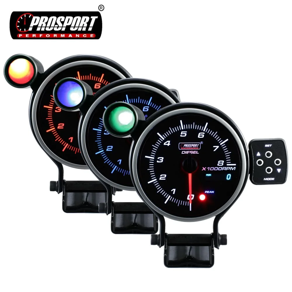 Tachymètre pour moteur Diesel en aluminium OLED, 95mm, affichage numérique, portée 0 ~ 8000, avertissement/rappel de crête, 12 mois, nouveau