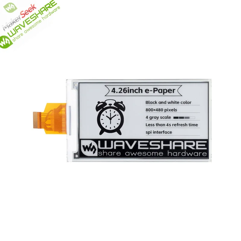 

Makerseek & Waveshare 4.26inch e-Paper-SKU-26175-Price without Shipping fee