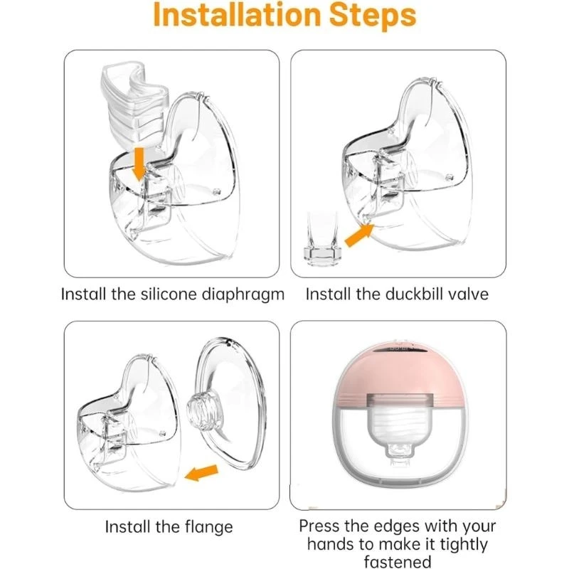 J15U 4in1 شفة وحجاب حاجز من السيليكون وجامع الحليب صمامات منقار البط القرن لـ S21
