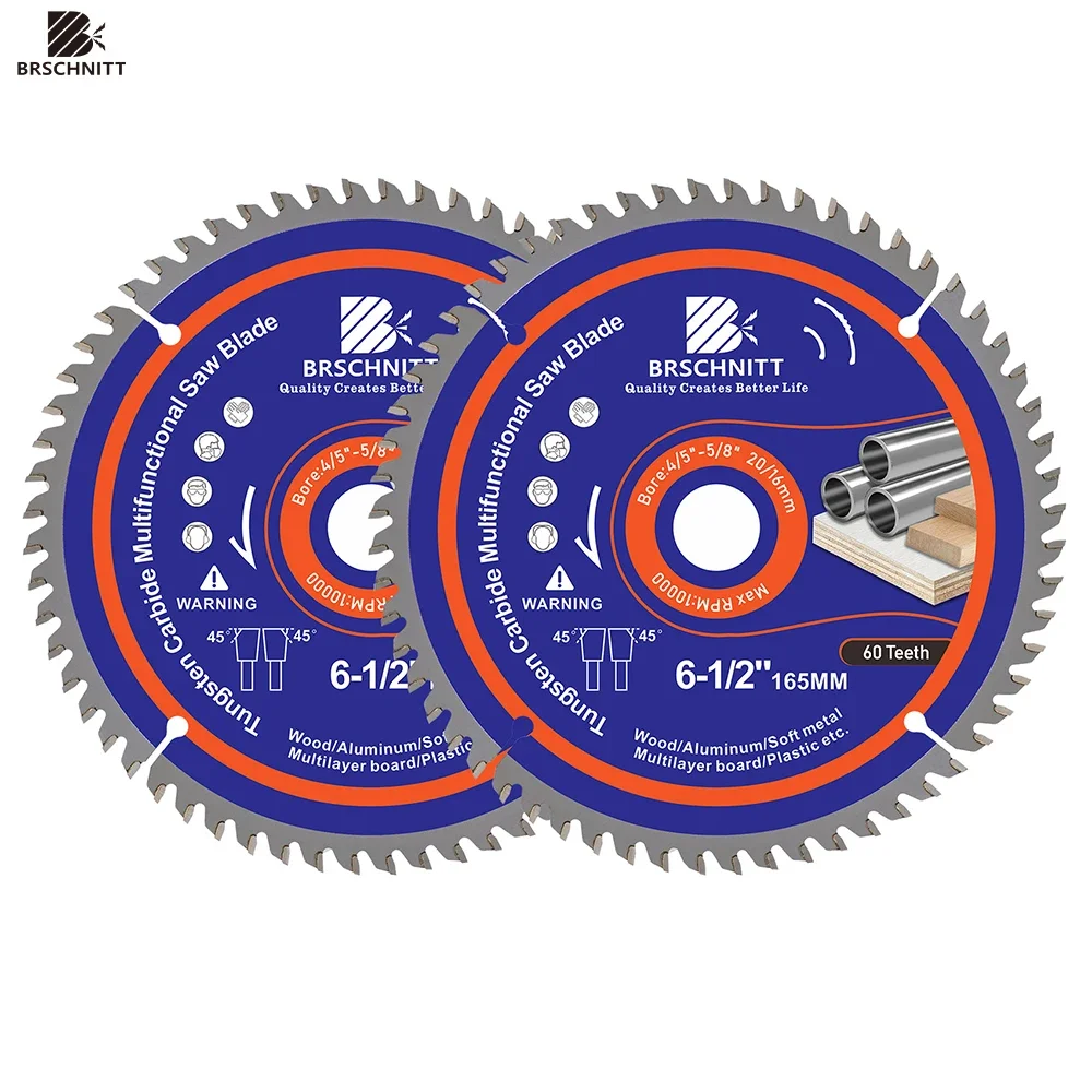 BRSCHNITT TCT Carbide Cutting Disc Multi-purpose Circular Saw Blades Dia 85/165/216mm Tipped Saw Blade Cut Plate for Wood And Me