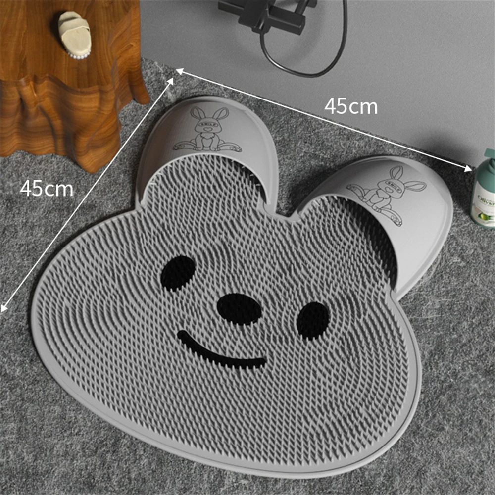 Silicone Foot Rubbing Artifact Bathroom Lazy Back Rubbing Non-slip Foot Washing Dead Skin Shin Shower Massage Shower Floor Mat