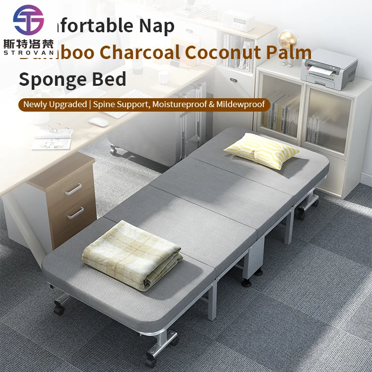 Luxury Fabric Foam Bed Mattress Strong Metal Convertible Extendable Features Folds Bed for Adults Sofa Use Modern