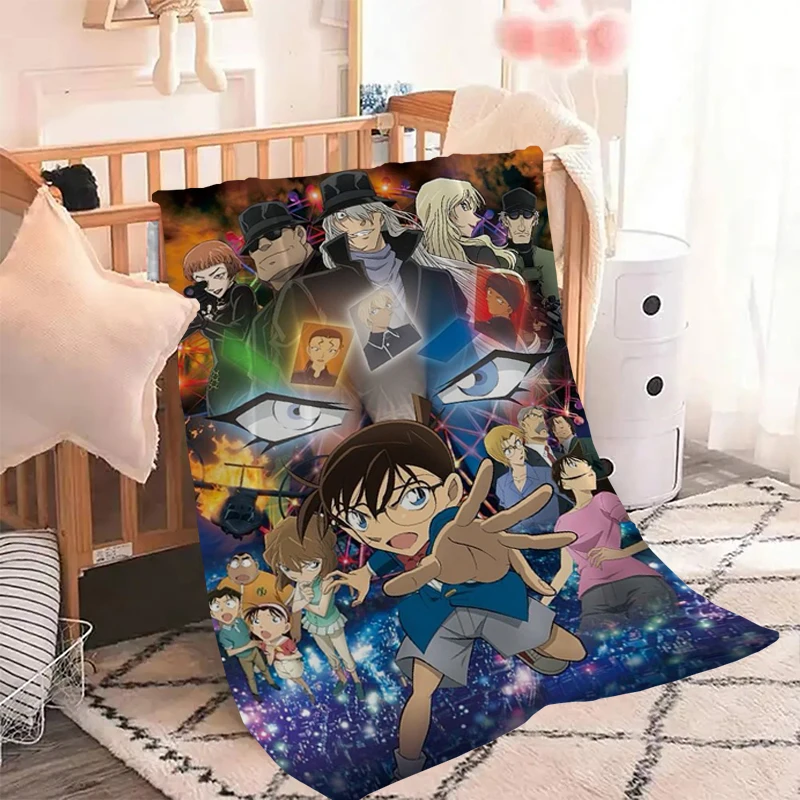 

D-Detective C-Cool Conan Picnic Blanket Fluffy Sofa Blankets & Throws Custom Cobija Microfiber Bedding Catnap Knee Bed Throw Nap