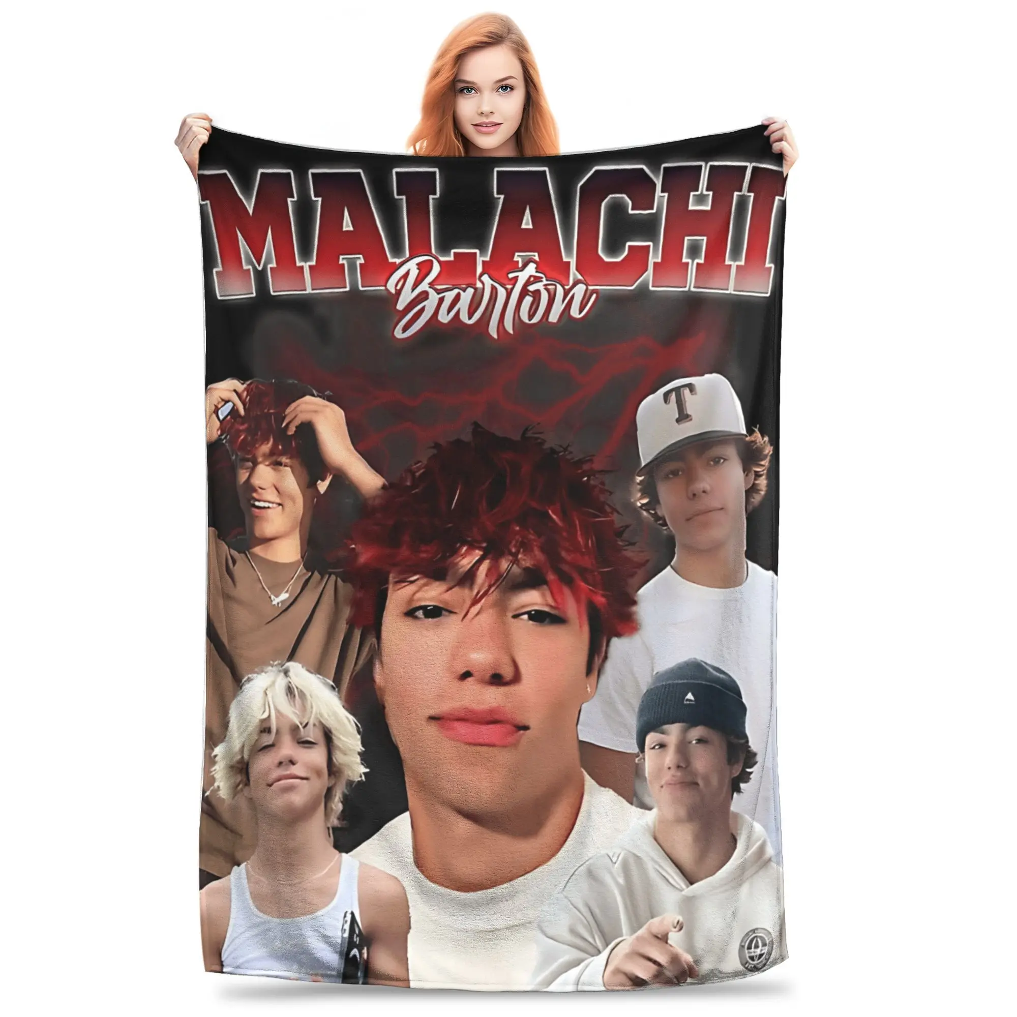 

Malachi Barton Actor Tour Throw Blanket Flannel Bedspread For Home Decor Novelty Sofa Bed Cover