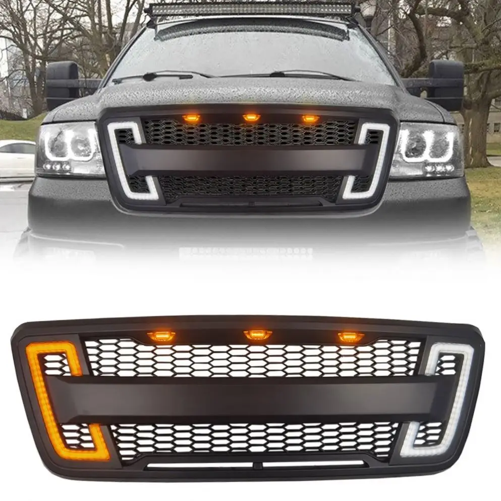 

Gobison 2004-2008 Accessories Grill With LED Turn Light For Ford f150 Car Grille