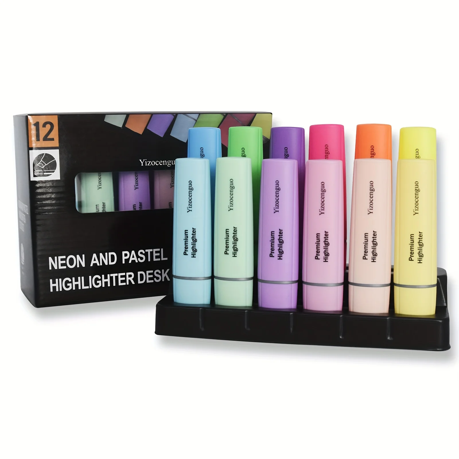 

12pcs Large Capacity Markers, Highlighters, Color Pen, Journal Pen, Suitable For Drawing Key Points, Draw Graffiti, Take Notes