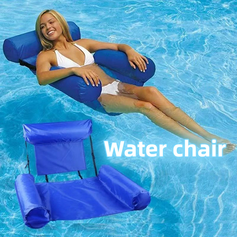 Portable Pool Floating Inflatable Armchair Comfortable Swimming Pool Recliner Relaxing Chair Summer Beach Float Accessories