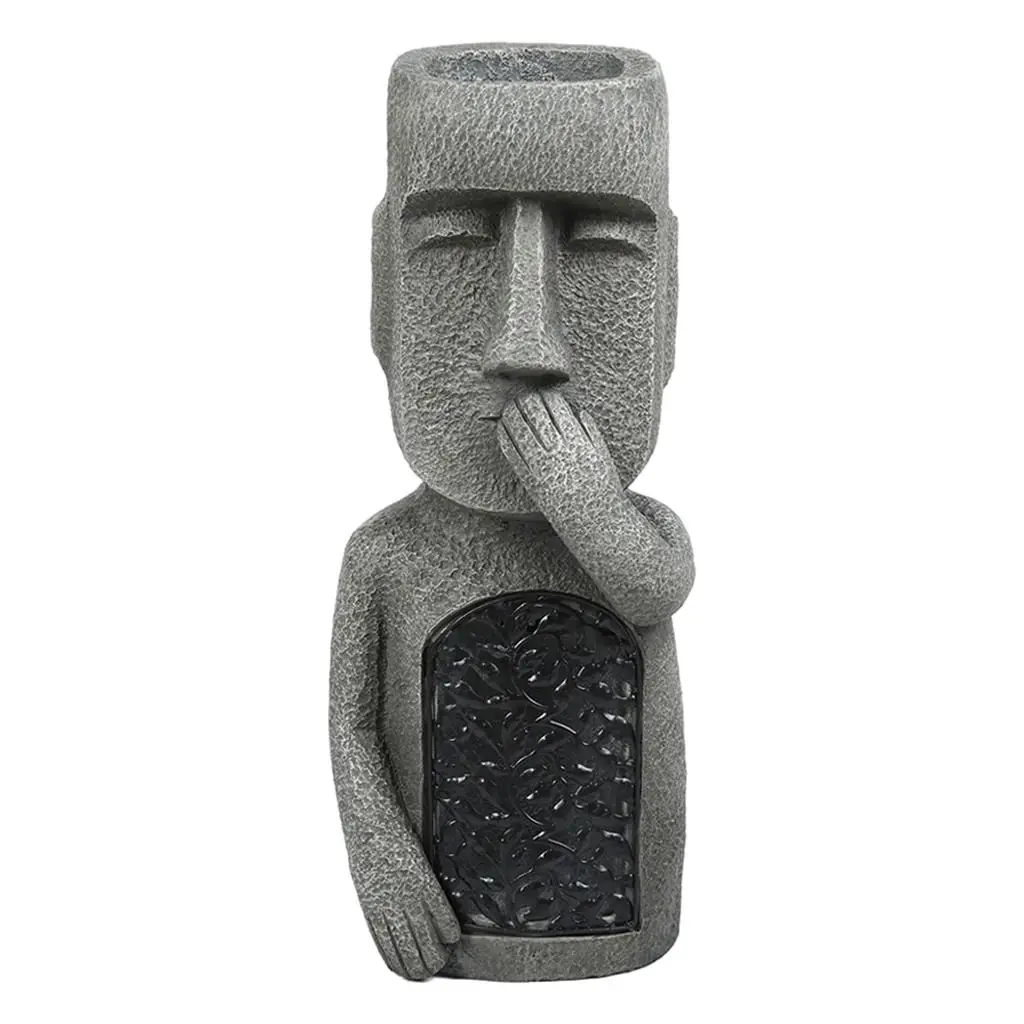 Creative Resin Easter Island Monolith Statue Funny Large Decor Sculpture for Outdoor Garden and Porch