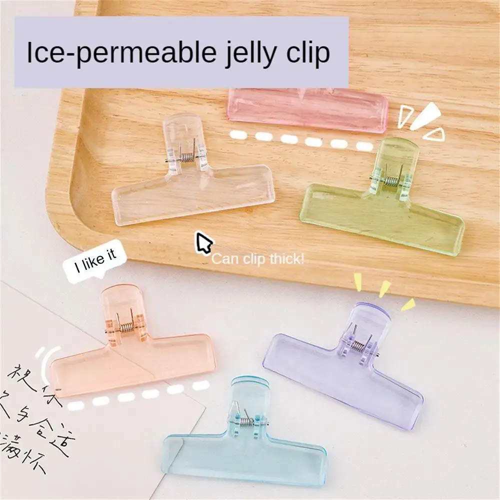 คลิปหนีบกระดาษโปร่งใสสำหรับสำนักงานที่หนีบตั๋วคลิปหนีบกระดาษน่ารัก