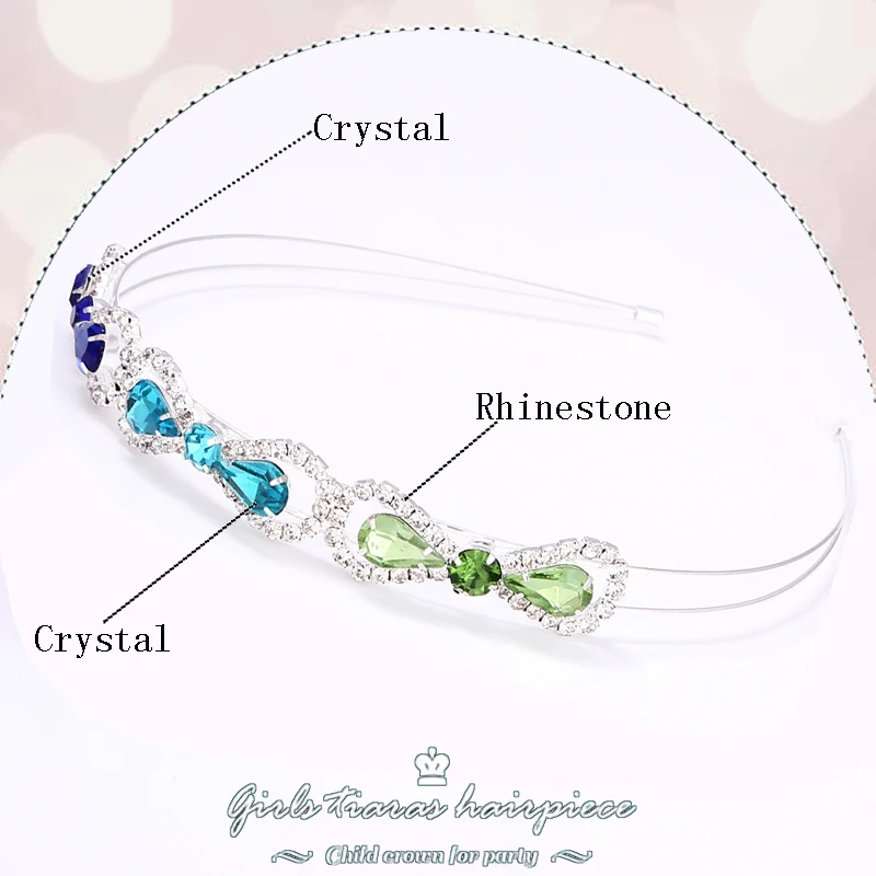 Elegant Purple Crystal Rhinestone Headband Hairband Fashion Weddings Hair Accessories Exquisite Design Exudes Noble Elegance
