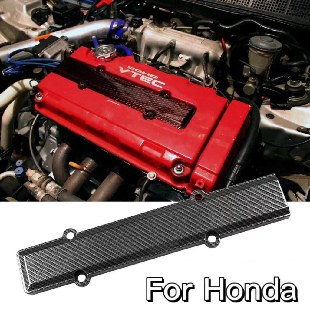 

Carbon Fiber Look Valve Cover Spark Plug Insert For Honda VTEC B18 B16 B Series